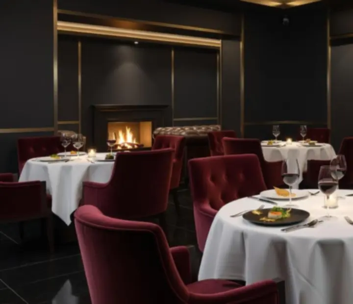 Private dining tables at The Velvet Token prepared for an intimate offline poker themed celebration