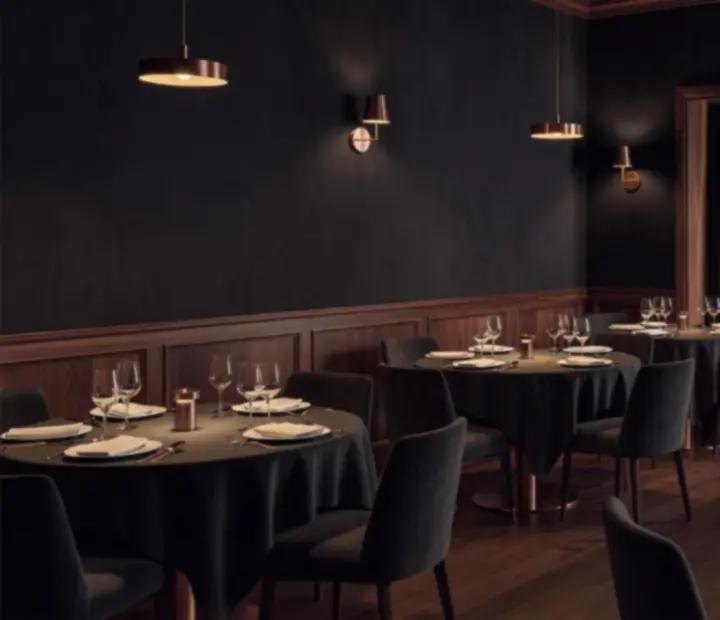 The Velvet Token venue set for a private offline poker and dining event